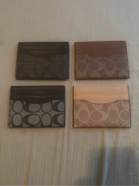 Coach Card Holder Wallet Lot of 4